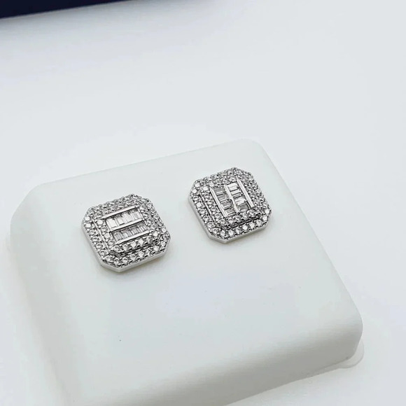 "925 Sterling Silver Plated CZ Earrings, EVBRS562 - Picture 8 of 10